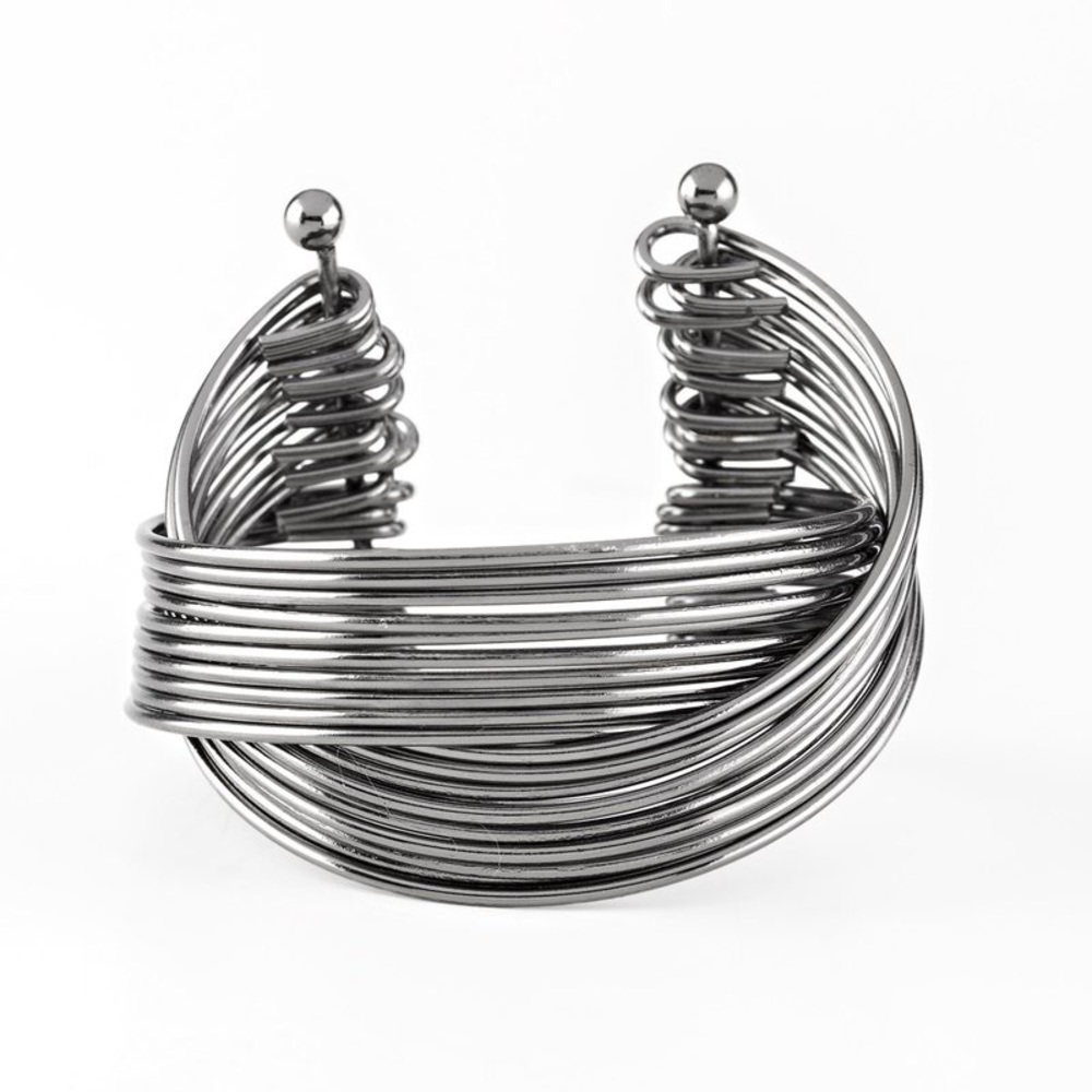 Black/Gunmetal Cuff Bracelet